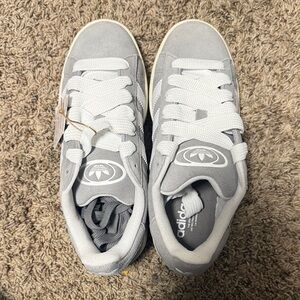 Adidas Light Gray and White Sneakers